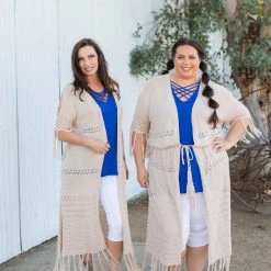 Boutique Simplified On The Fringe Duster Cardigan