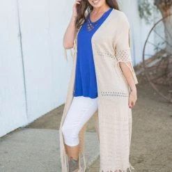 Boutique Simplified On The Fringe Duster Cardigan