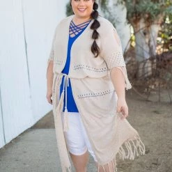 Boutique Simplified On The Fringe Duster Cardigan