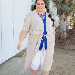 Boutique Simplified On The Fringe Duster Cardigan