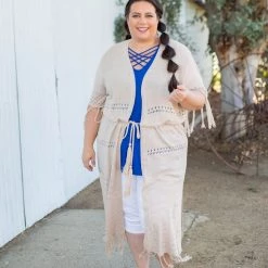 Boutique Simplified On The Fringe Duster Cardigan
