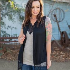 Boutique Simplified Elegantly Laced Vest