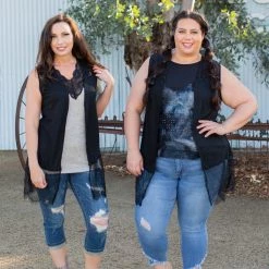 Boutique Simplified Elegantly Laced Vest