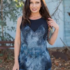 Boutique Simplified New Arrivals Smokey Eyelet Sleeveless Top