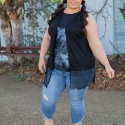 Boutique Simplified Elegantly Laced Vest