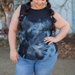 Boutique Simplified New Arrivals Smokey Eyelet Sleeveless Top