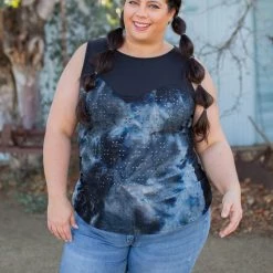 Boutique Simplified New Arrivals Smokey Eyelet Sleeveless Top