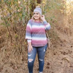 No Ship Drop Ship New Arrivals Caught Up In You Striped Ombre' Top