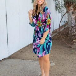 Boutique Simplified Exoticly Sophisticated 3/4 Sleeve Dress New Arrivals