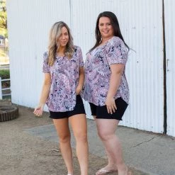 Boutique Simplified Mystery Awaits Short Sleeve Top