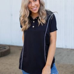 Boutique Simplified Bound To You Short Sleeve Top
