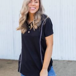 Boutique Simplified Bound To You Short Sleeve Top