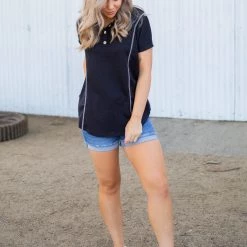 Boutique Simplified Bound To You Short Sleeve Top