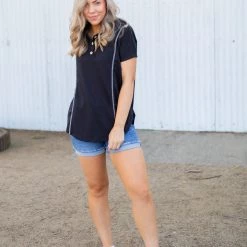 Boutique Simplified Bound To You Short Sleeve Top