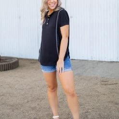 Boutique Simplified Bound To You Short Sleeve Top