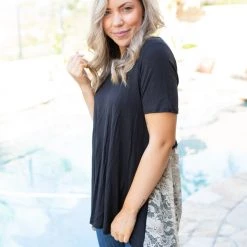Boutique Simplified Live Free Laced Tunic