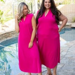 Boutique Simplified New Arrivals Sleeveless Fuchsia Gabby Dress 12 Boutique Simplified New Arrivals Sleeveless Fuchsia Gabby Dress