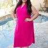 Boutique Simplified New Arrivals Sleeveless Fuchsia Gabby Dress