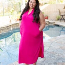 Boutique Simplified New Arrivals Sleeveless Fuchsia Gabby Dress 17 Boutique Simplified New Arrivals Sleeveless Fuchsia Gabby Dress