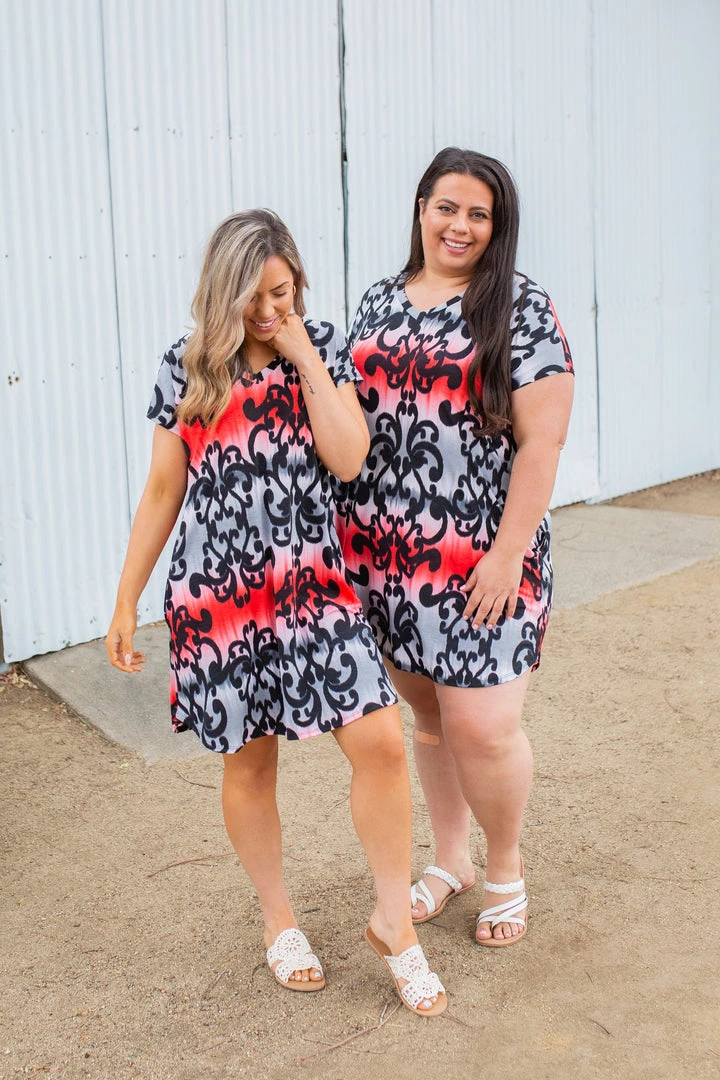 Boutique Simplified New Arrivals Damask You A Question T-shirt Dress 5 Boutique Simplified New Arrivals Damask You A Question T-shirt Dress