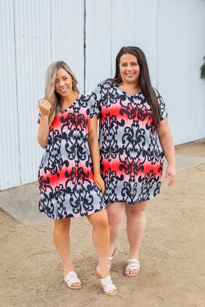 Boutique Simplified New Arrivals Damask You A Question T-shirt Dress 6 Boutique Simplified New Arrivals Damask You A Question T-shirt Dress