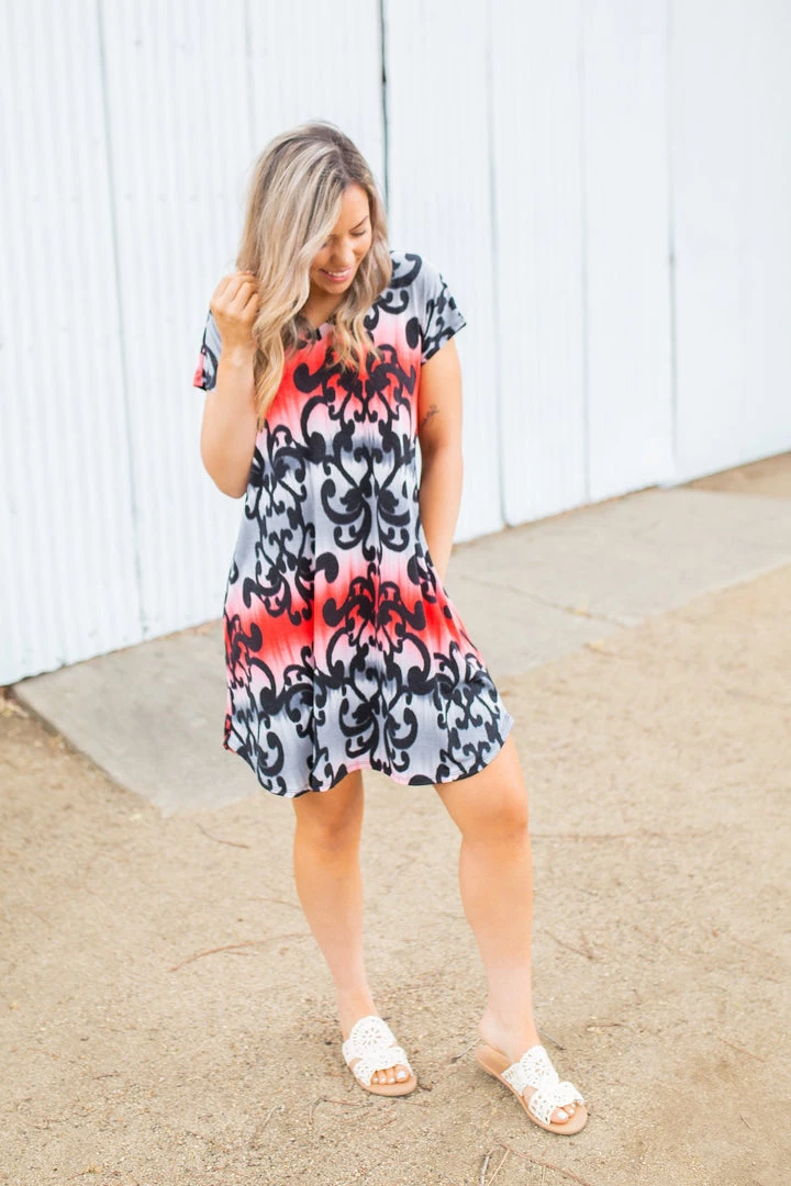 Boutique Simplified New Arrivals Damask You A Question T-shirt Dress 7 Boutique Simplified New Arrivals Damask You A Question T-shirt Dress