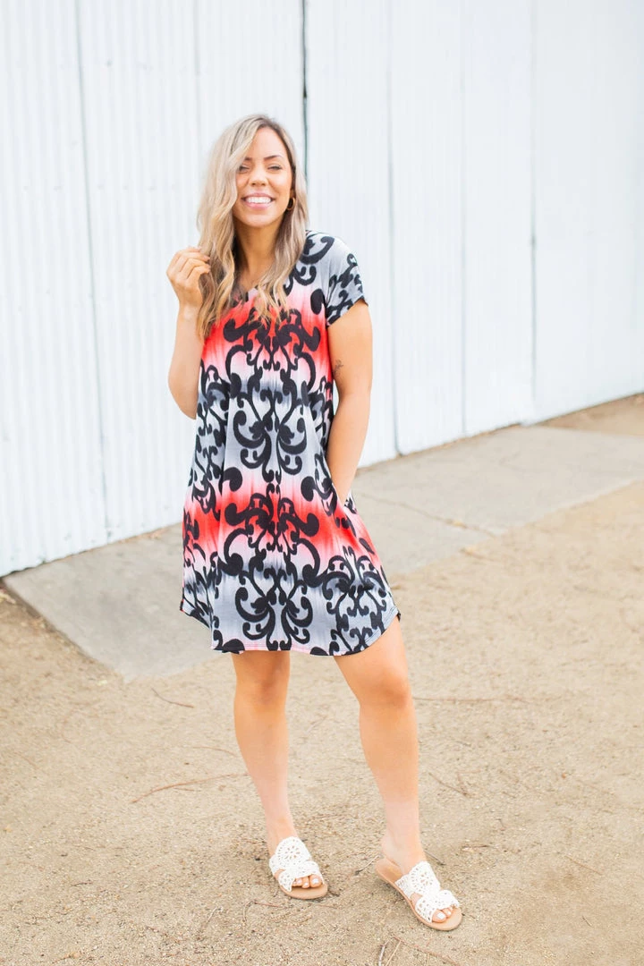 Boutique Simplified New Arrivals Damask You A Question T-shirt Dress 8 Boutique Simplified New Arrivals Damask You A Question T-shirt Dress