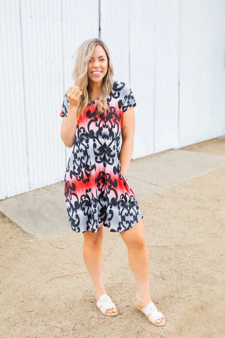 Boutique Simplified New Arrivals Damask You A Question T-shirt Dress 3 Boutique Simplified New Arrivals Damask You A Question T-shirt Dress