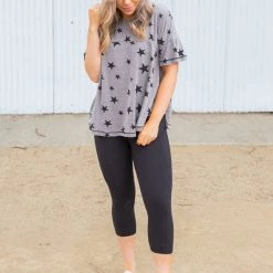 Boutique Simplified Starry Night Short Sleeve Top New Arrivals 19 Boutique Simplified Starry Night Short Sleeve Top New Arrivals