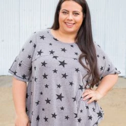 Boutique Simplified Starry Night Short Sleeve Top New Arrivals 21 Boutique Simplified Starry Night Short Sleeve Top New Arrivals