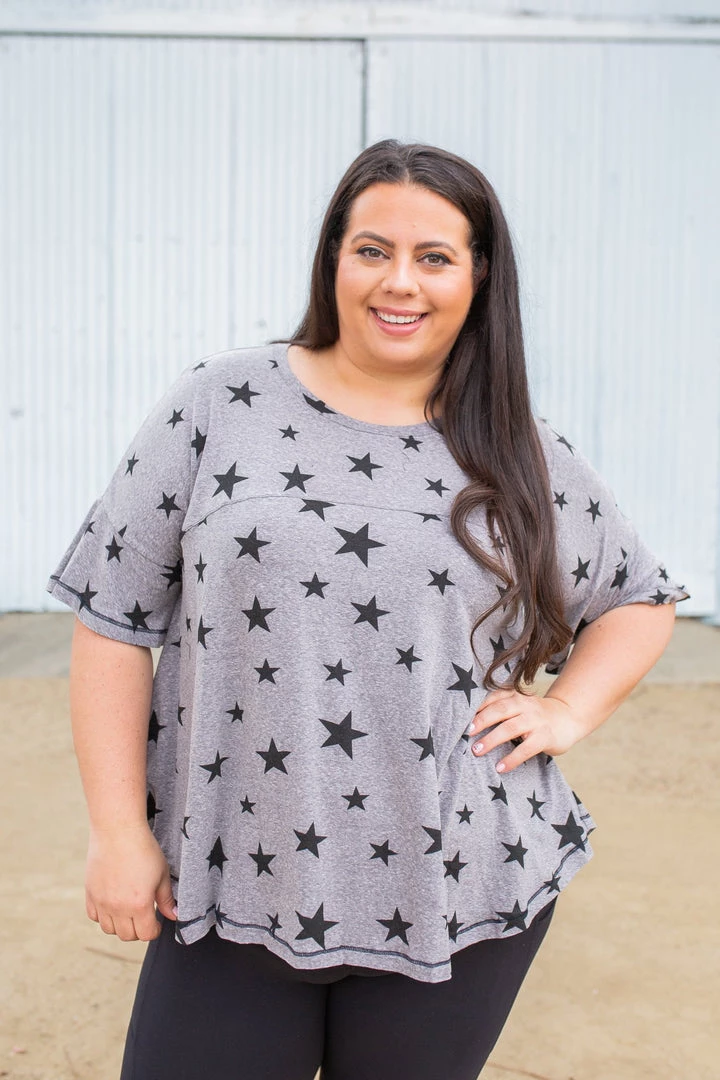 Boutique Simplified Starry Night Short Sleeve Top New Arrivals 11 Boutique Simplified Starry Night Short Sleeve Top New Arrivals