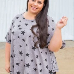 Boutique Simplified Starry Night Short Sleeve Top New Arrivals
