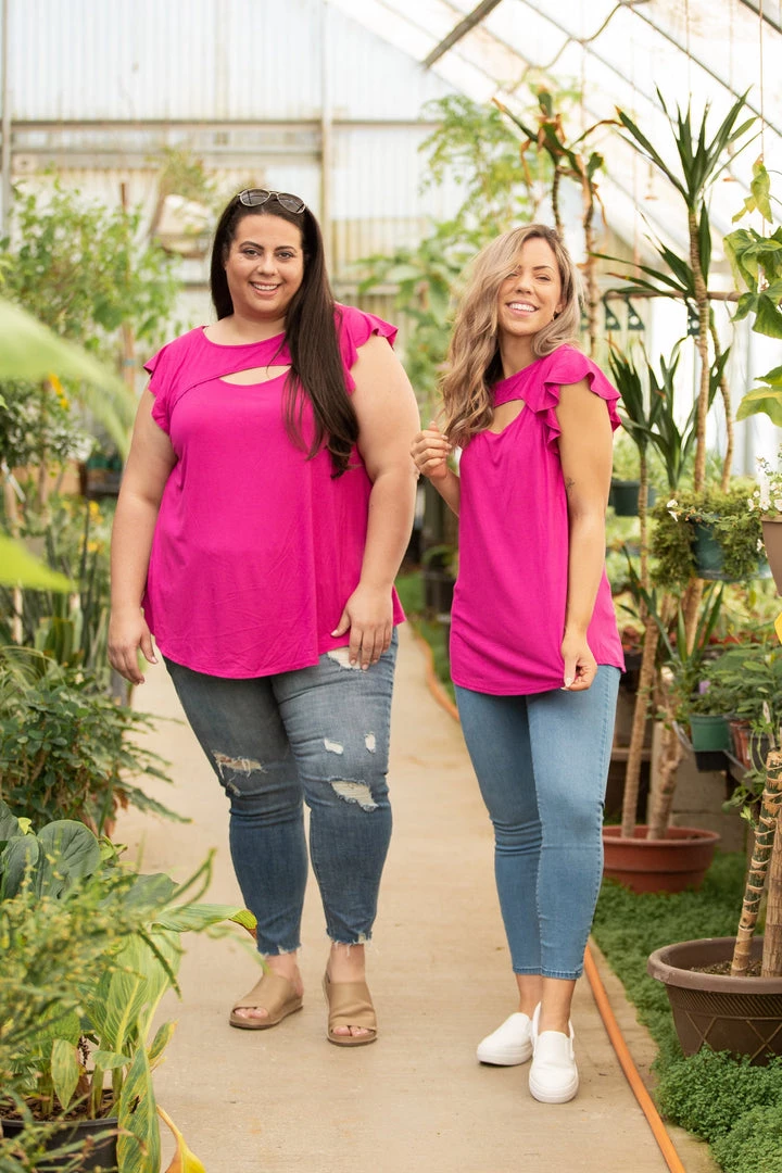 Boutique Simplified Peek A Boo Flutter Sleeve New Arrivals 6 Boutique Simplified Peek A Boo Flutter Sleeve New Arrivals