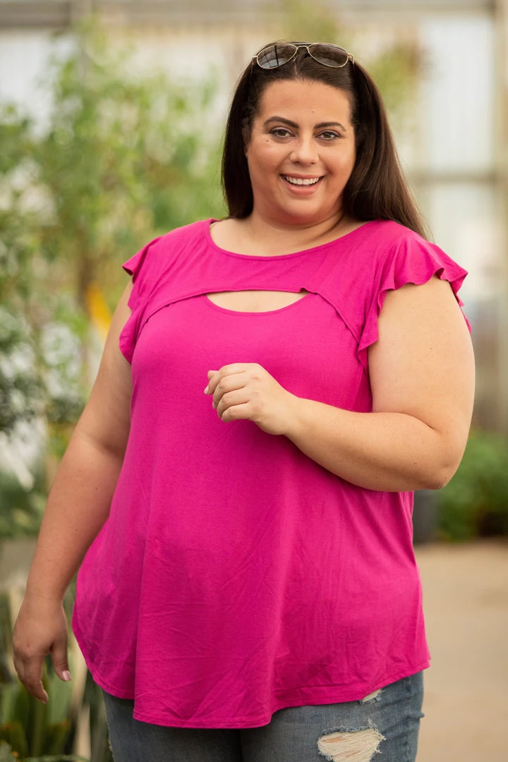 Boutique Simplified Peek A Boo Flutter Sleeve New Arrivals 10 Boutique Simplified Peek A Boo Flutter Sleeve New Arrivals