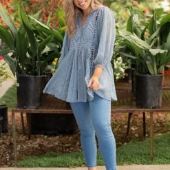 Boutique Simplified Take Me Out Lace Tunic