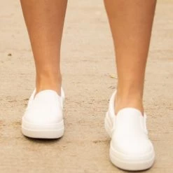 Boutique Simplified Slip Into Style Slip On Sneakers - White New Arrivals