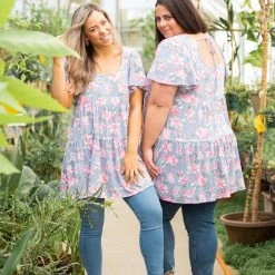 Boutique Simplified New Arrivals Floral Belle Tiered Swing Dress