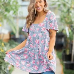 Boutique Simplified New Arrivals Floral Belle Tiered Swing Dress