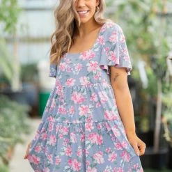 Boutique Simplified New Arrivals Floral Belle Tiered Swing Dress