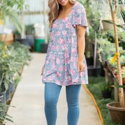 Boutique Simplified New Arrivals Floral Belle Tiered Swing Dress