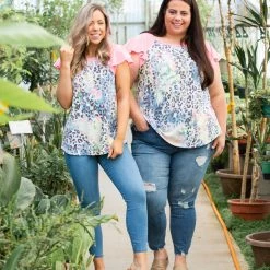 Boutique Simplified Summertime Flutter Sleeve Top New Arrivals