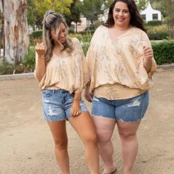 Boutique Simplified Vintage Leaf Dolman