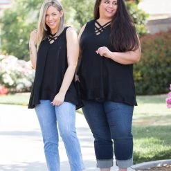 Boutique Simplified New Arrivals Stunning & Strappy Sleeveless Top