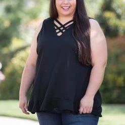 Boutique Simplified New Arrivals Stunning & Strappy Sleeveless Top