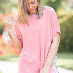 Boutique Simplified Patchwork Paisley Short Sleeve Dolman New Arrivals