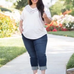 Boutique Simplified New Arrivals Paisley Latte Short Sleeve Top