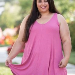 Boutique Simplified Heart & Soul Tank Tunic In Mauve New Arrivals