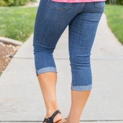 Boutique Simplified Running Wild Judy Blue Capris