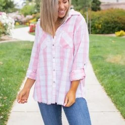 Boutique Simplified Country Fair Plaid Button Down