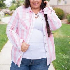 Boutique Simplified Country Fair Plaid Button Down